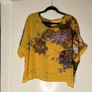 Flower Print Loose Top
